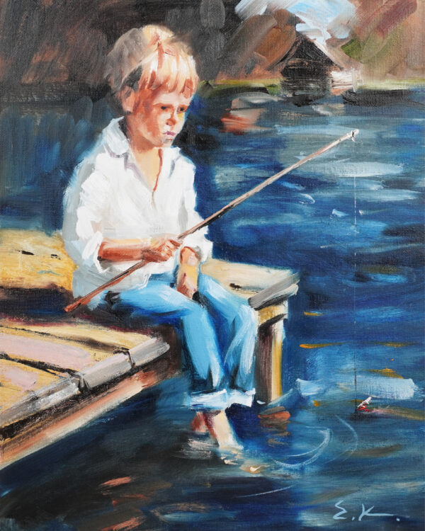 Young Boy Fishing